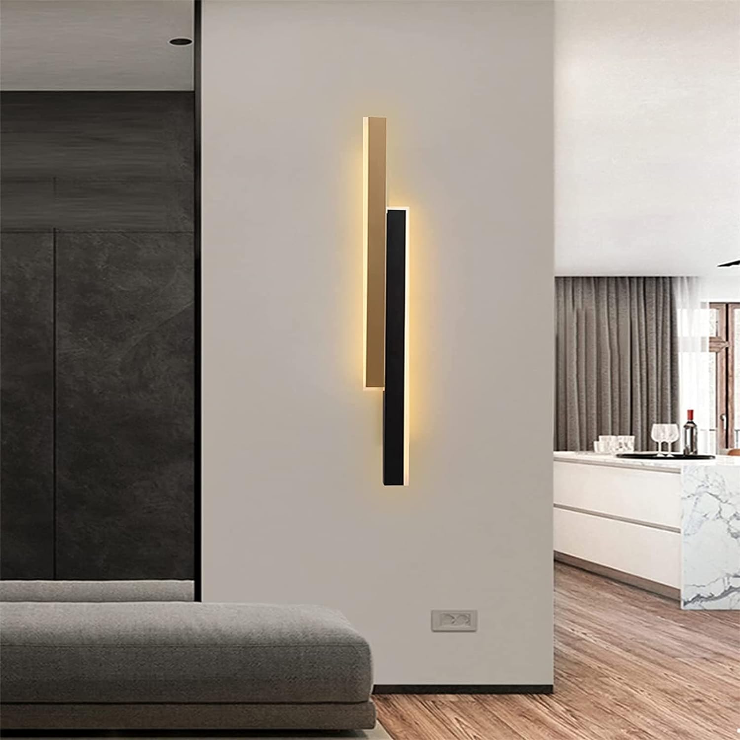 LED аплик SCARLET 60cm черен+златен Еквивалент 150W