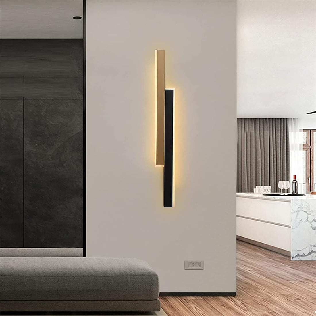 LED аплик SCARLET 60cm черен+златен Еквивалент 150W