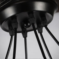 Осветително тяло винтидж Wheels Black 6xE27