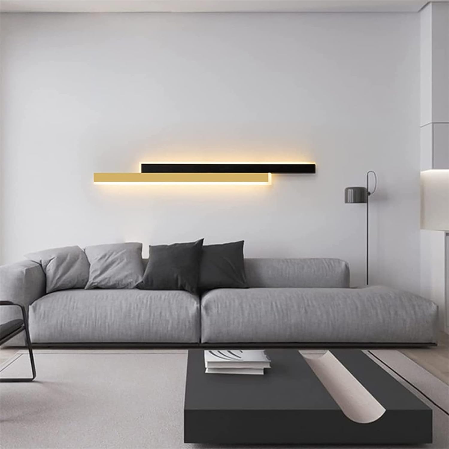 LED аплик SCARLET 22W 80cm черен+златен