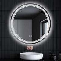 Кръгло LED огледало 70 cm с функция против замъгляване и Touch J05
