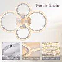 LED осветително тяло 72W 4 CIRCLE SMART гласово управление Еквивалент 400W