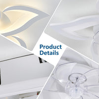 LED осветително тяло Narcisse с вентилатор и дистанционно, еквивалент 400W