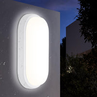 LED аплик 20W овален BAT ZAVI бял външен еквивалент 200W