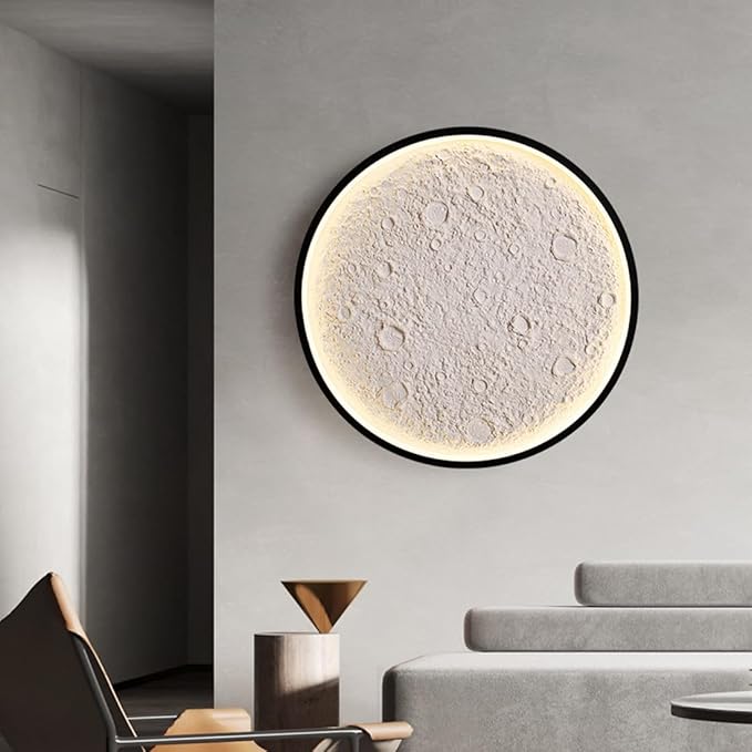 LED осветително тяло MOON черна Еквивалент 180W
