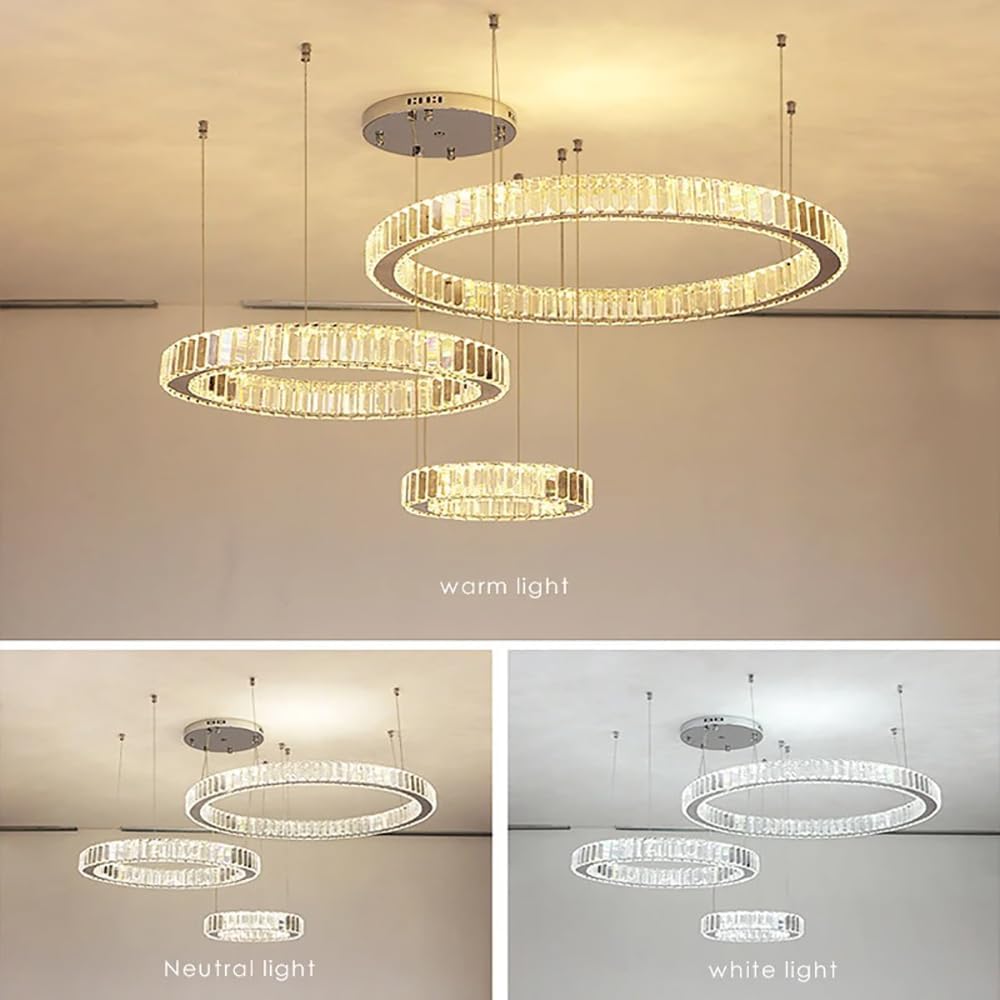 LED осветително тяло Cristal Gold 3 подвижни сегмента, еквивалент 1000W, с дистанционно
