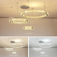 LED осветително тяло Cristal Gold 3 подвижни сегмента, еквивалент 1000W, с дистанционно
