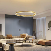 LED осветително тяло Maxi Ring Gold, висящо, еквивалент 800W, с дистанционно