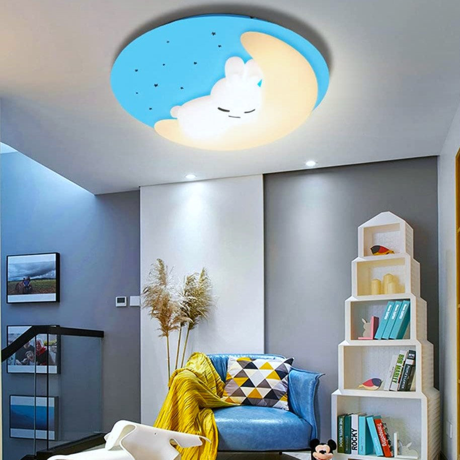 LED осветително тяло Blue Sleepy Bunny Еквивалент 300W Дистанционно управление