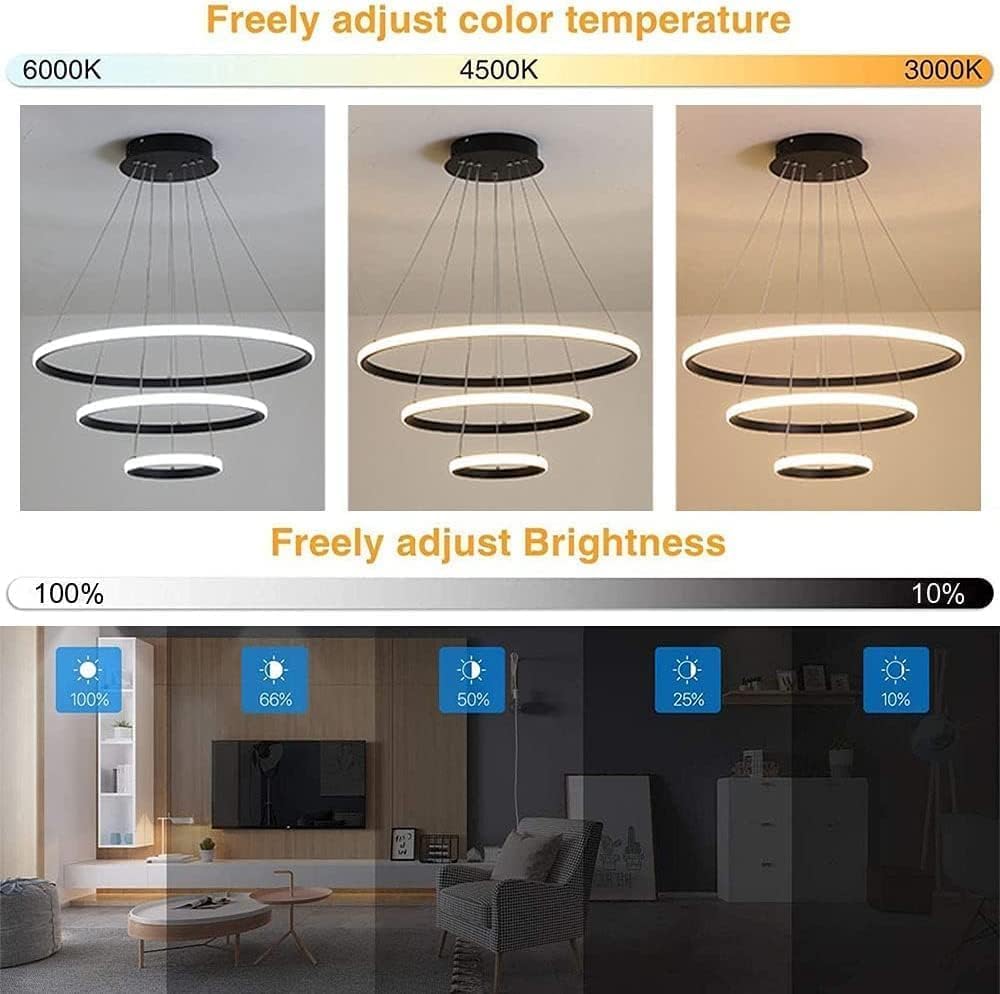 LED осветително тяло MAMBA Black 3 сегмента еквивалент 600W с дистанционно