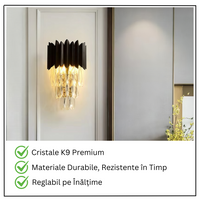 Аплик за стена кристал 2xE14 Black Extravaganza