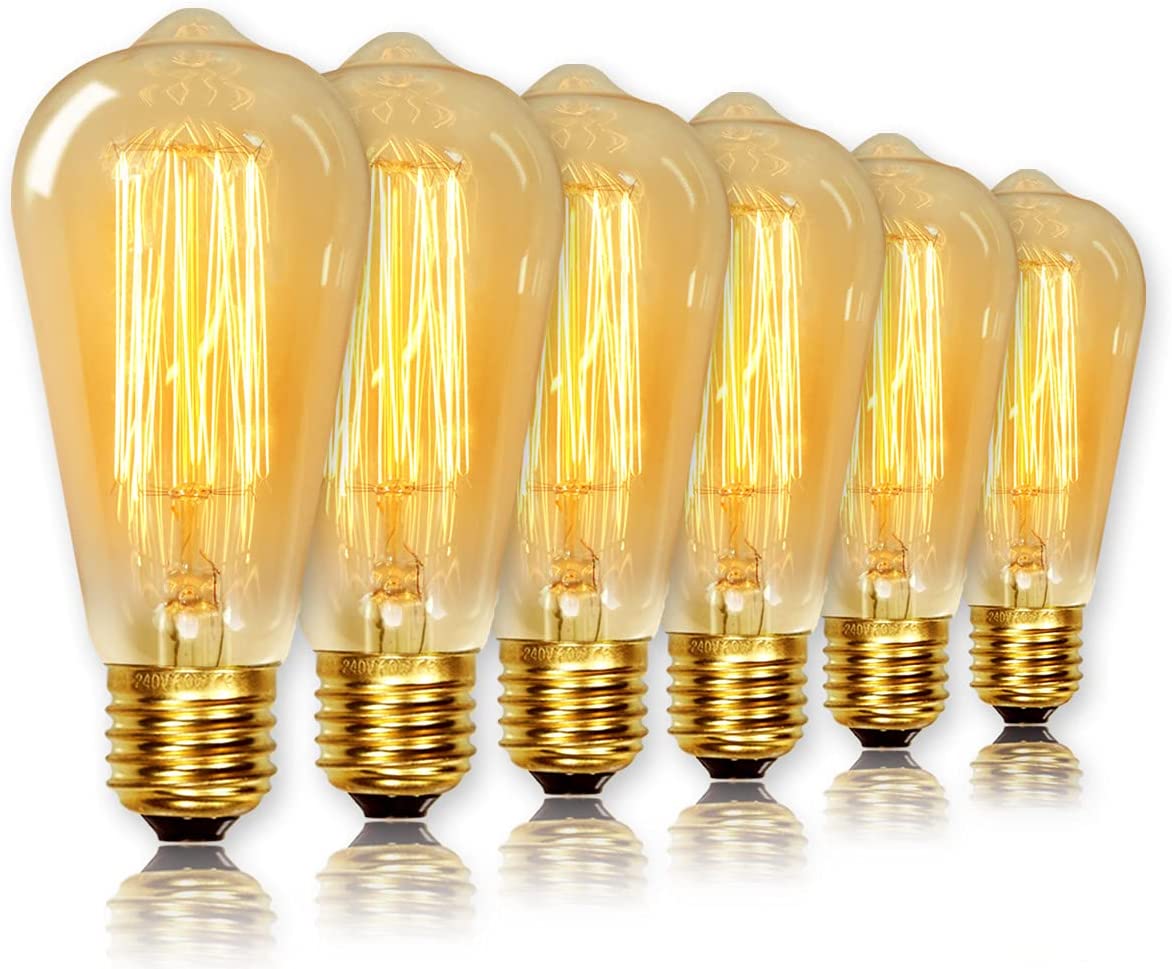 Bec Vintage Decorativ E27 St64 60W Light Bulb