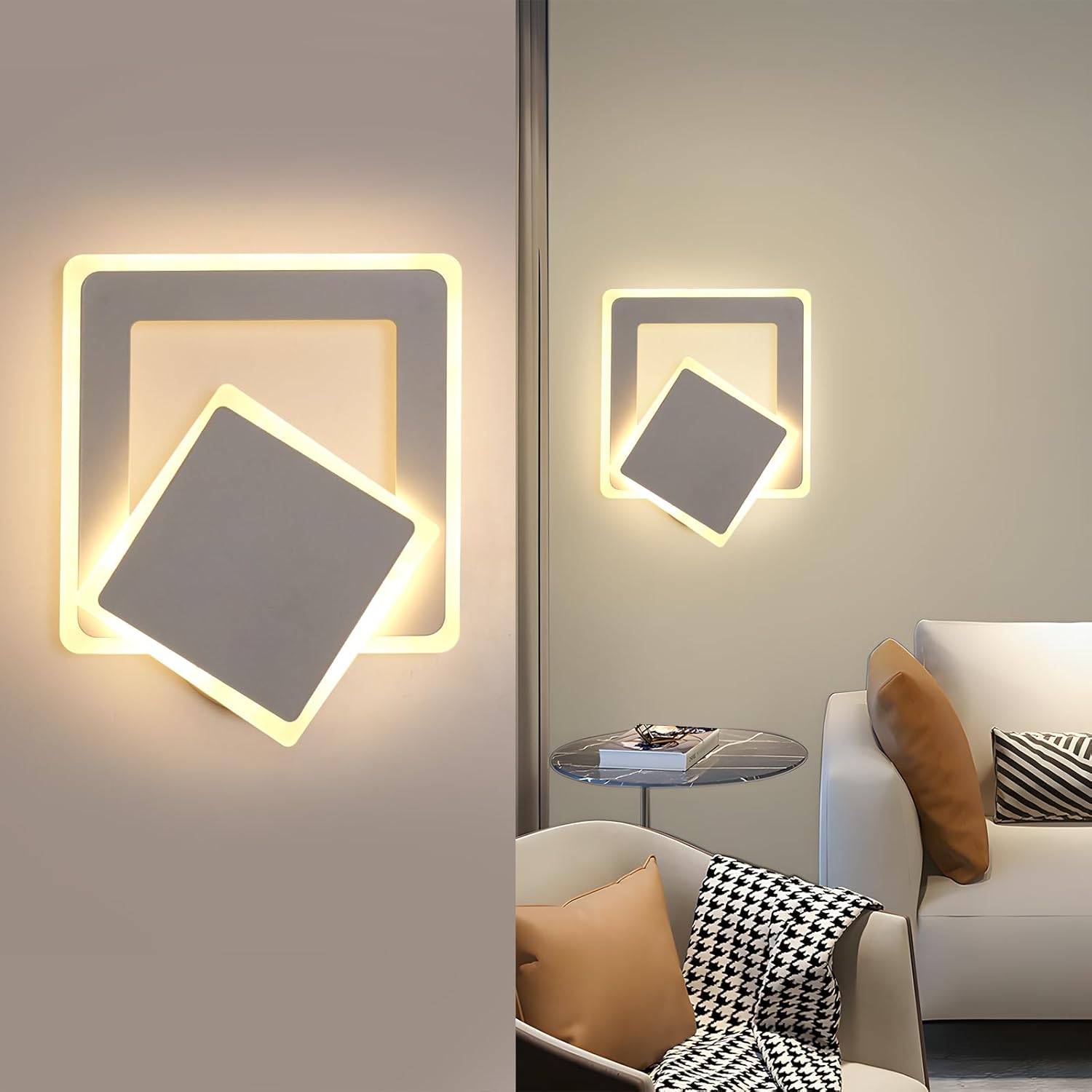 LED аплик Square, регулируем, бял, еквивалент 150W