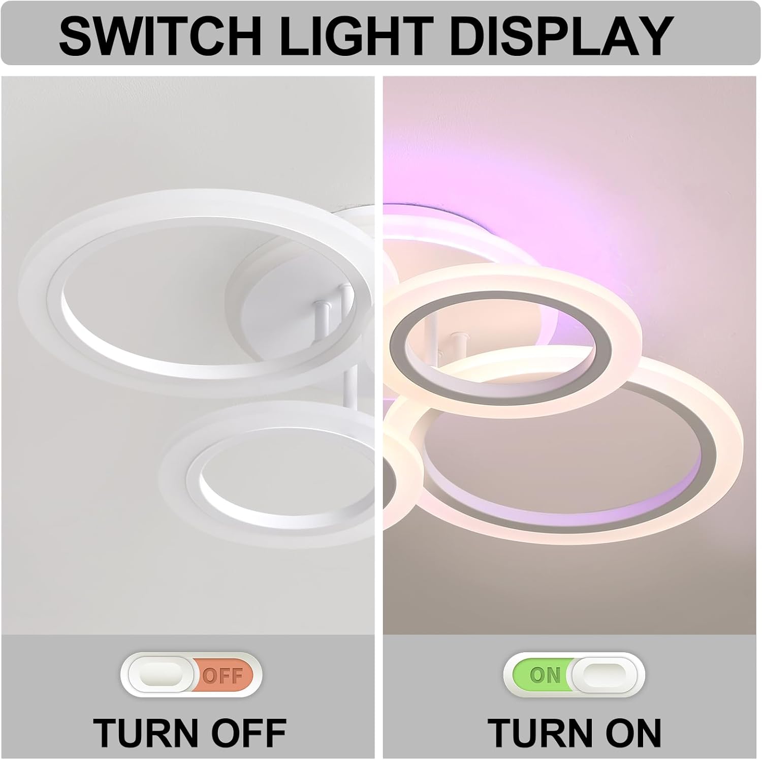 LED осветително тяло 4 Circle RGB Еквивалент 500W Дистанционно