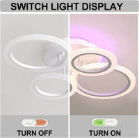 LED осветително тяло 4 Circle RGB Еквивалент 500W Дистанционно