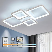 LED осветително тяло 2+2 SQUARE Бяло Еквивалент 500W Дистанционно