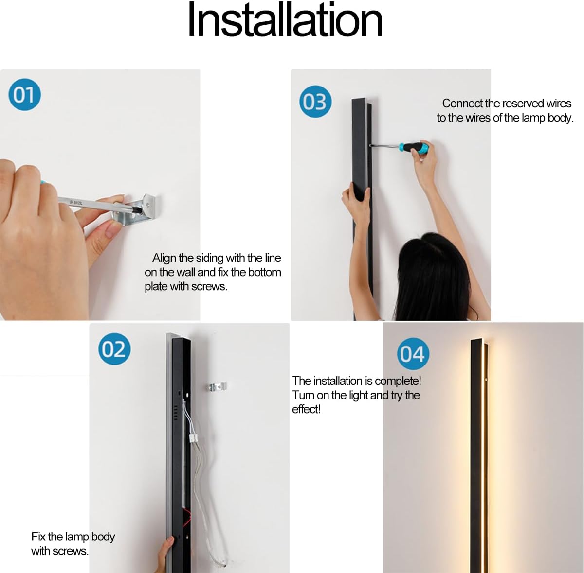 Bara Luminoasa Led Slim Exterior Ip65 220V Wall Light Fixtures