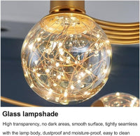Lustra Led Sparkle Abajur Transparent G3396-6 Echivalent 300W Lighting Fixtures