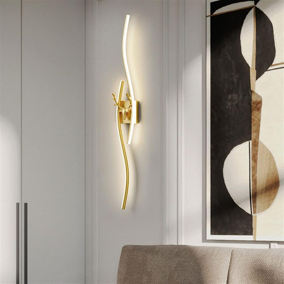 LED аплик за стена ZYBO Златист 60 cm