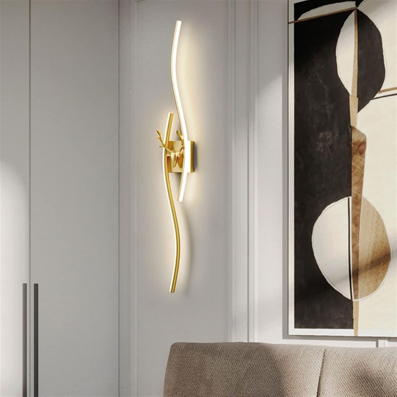 LED аплик за стена ZYBO Златист 60 cm