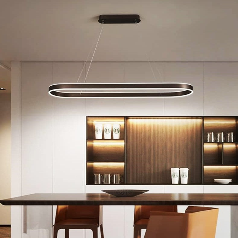 LED осветително тяло KING Black 1 сегмент овал еквивалент 400W с дистанционно