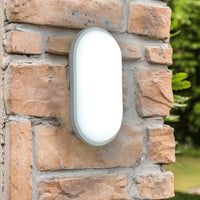 LED аплик 20W овален BAT ZAVI бял външен еквивалент 200W