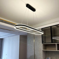 LED осветително тяло KING Black 1 сегмент овал еквивалент 400W с дистанционно