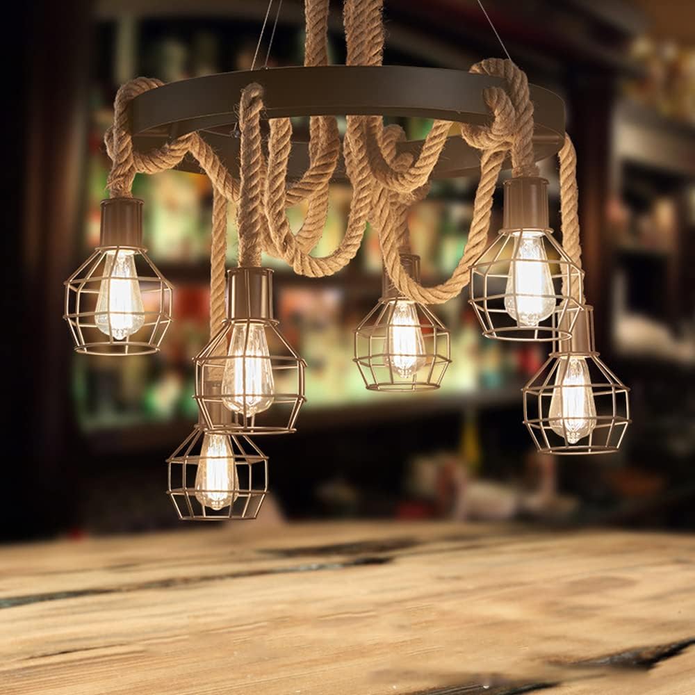 Осветително тяло Retro Design Circle 6xE27