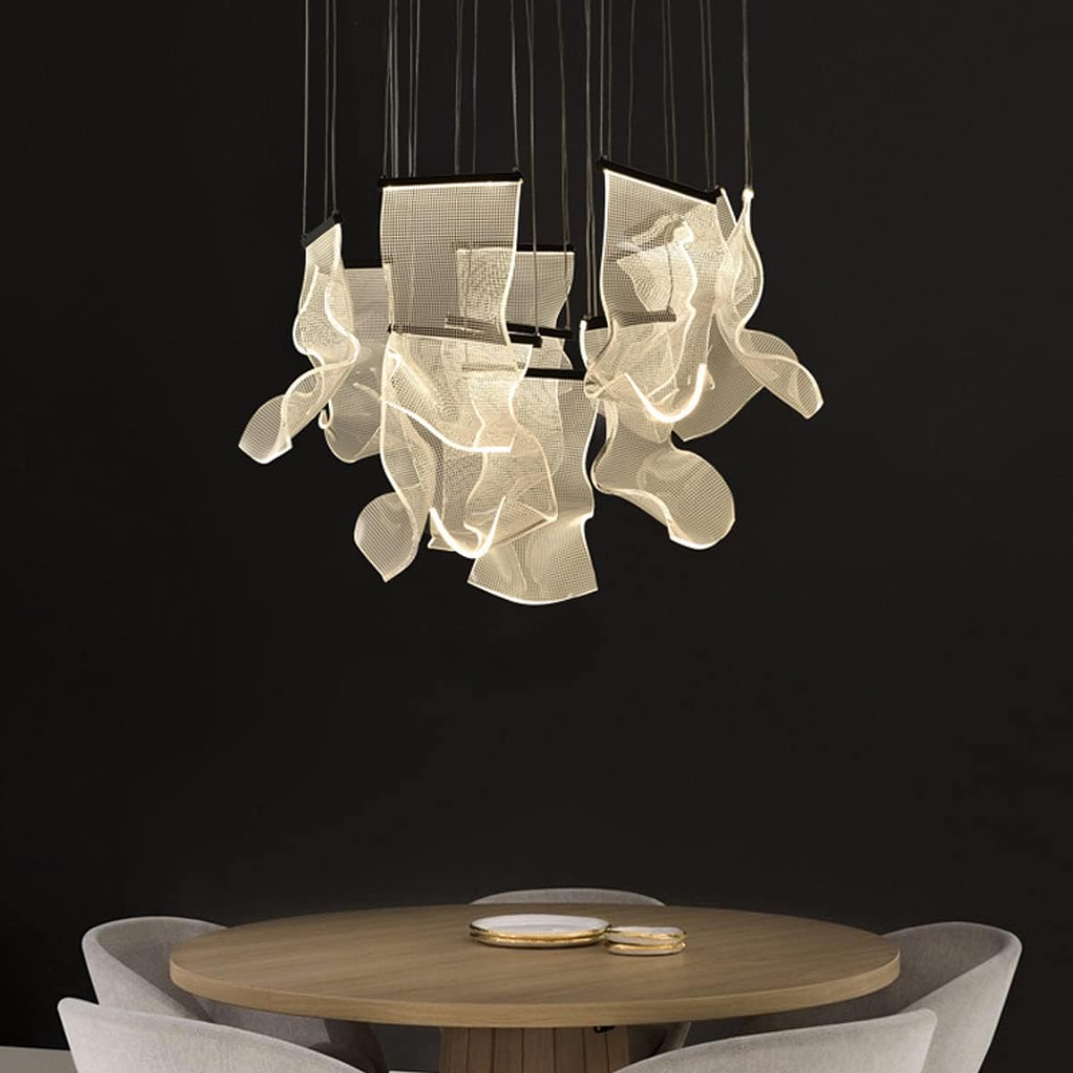 LED осветително тяло Luxury PAPER QUILL GOLD 12 елемента Еквивалент 300W