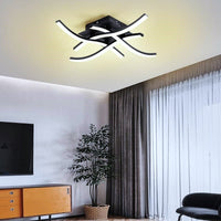 LED аплик Waves Lines Black еквивалент 300W