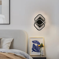 LED осветително тяло 32W Double Square черен еквивалент 200W