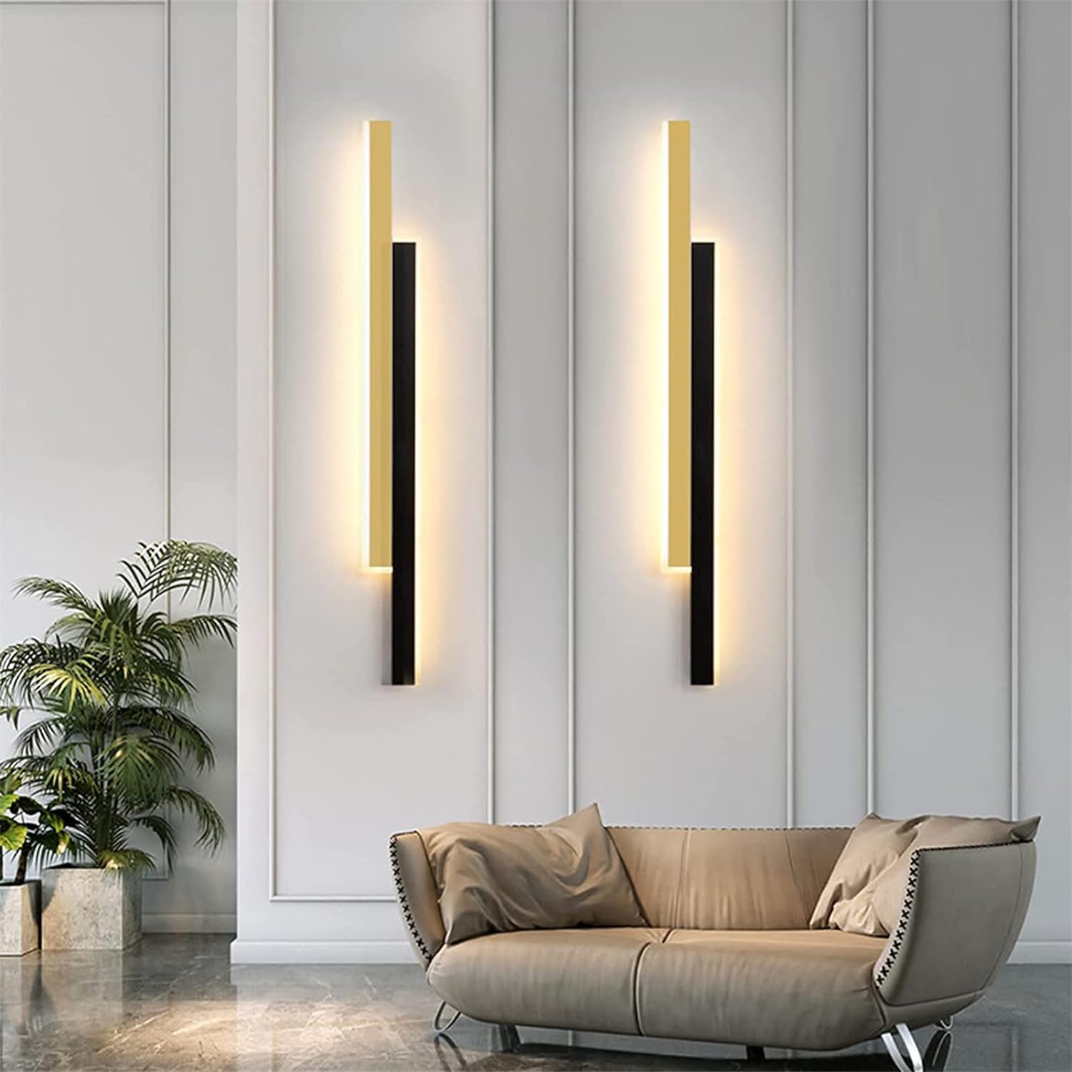 LED аплик SCARLET 60cm черен+златен Еквивалент 150W