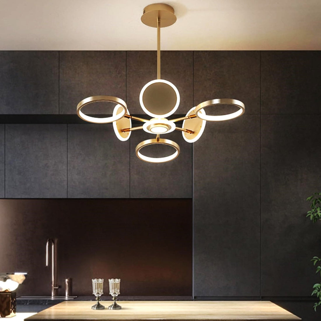 LED осветително тяло Gambit Gold 3+3+1 Регулируеми рамена Еквивалент 500W Дистанционно