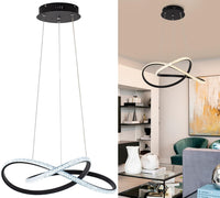 LED осветително тяло Cristal Infinity Black 2 сегмента, еквивалент 400W