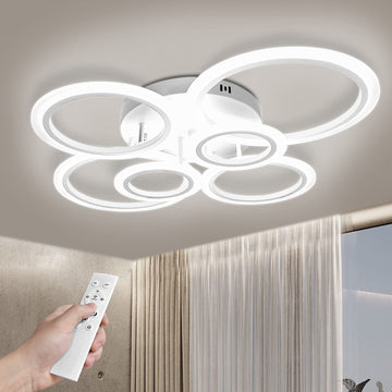 LED осветително тяло 4+2 CIRCLE MAXI Бяло Еквивалент 600W Дистанционно