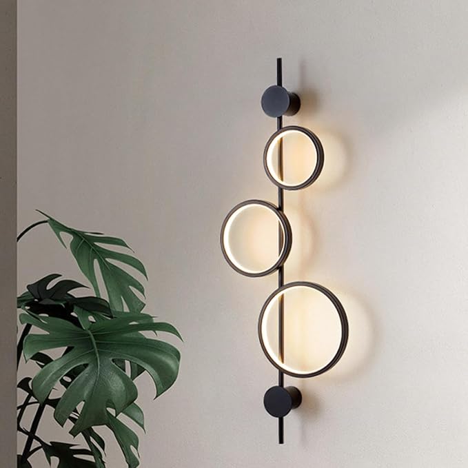 LED аплик 40W TRIPLE ROUND BLACK 3 функции