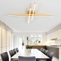 LED осветително тяло 4 Modern LINES Gold еквивалент 400W с дистанционно