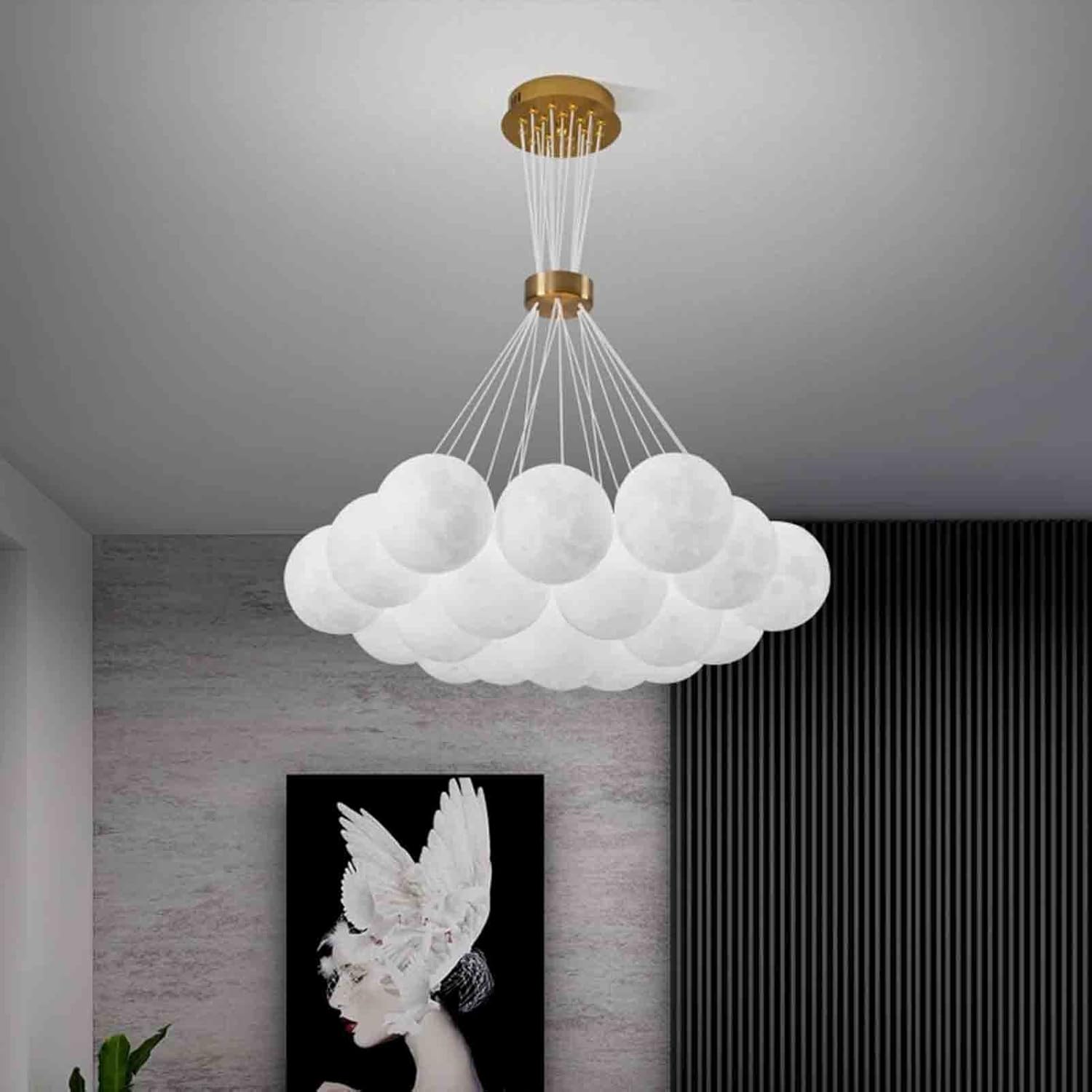 LED осветително тяло Abajur GOLD Moonlight 7xE27/13xE27