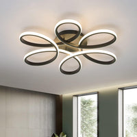 Lustra LED DAISY Black Echivalent 800W Telecomanda Lighting Fixtures