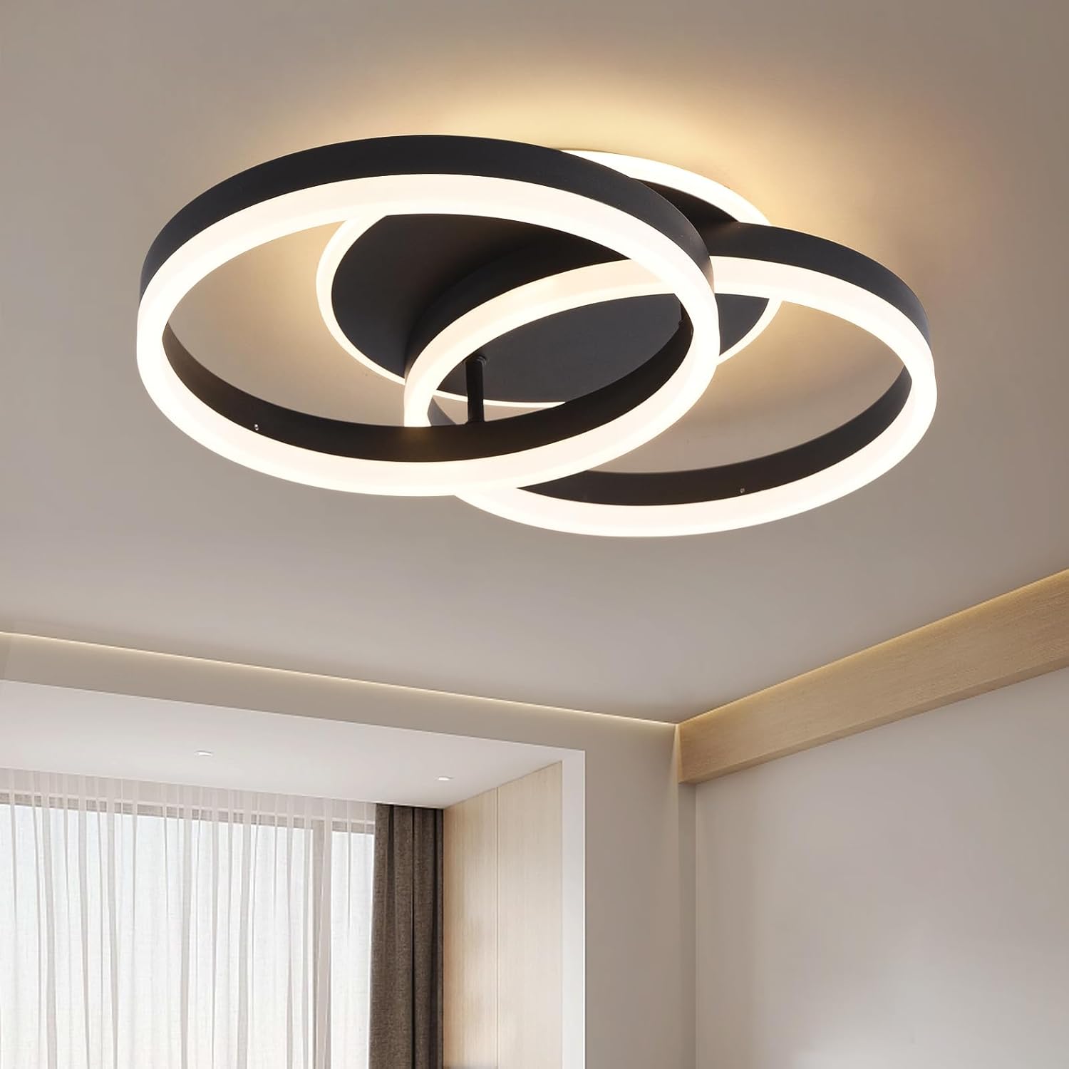 LED осветително тяло Beauty Black 1+1 Circle еквивалент 400W с дистанционно