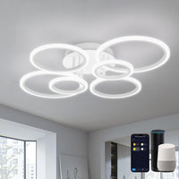 LED осветително тяло 4+2 CIRCLE MAXI БЯЛ SMART Еквивалент 600W