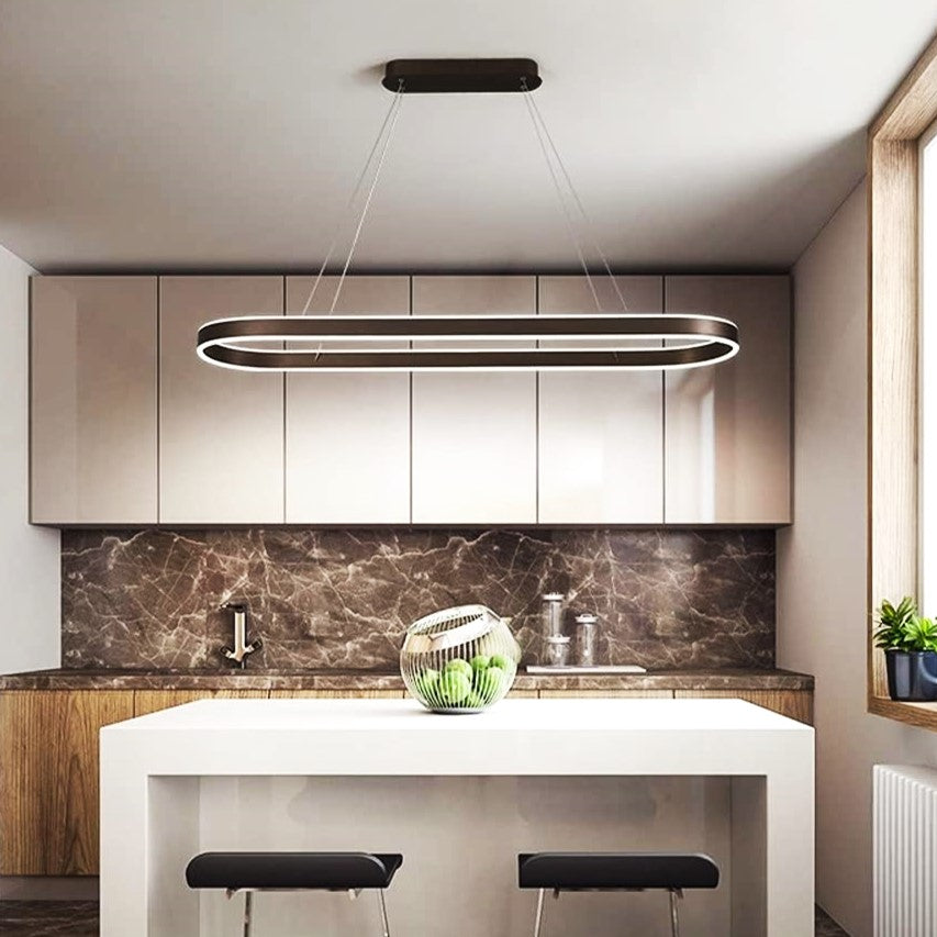 LED осветително тяло KING Black 1 сегмент овал еквивалент 400W с дистанционно