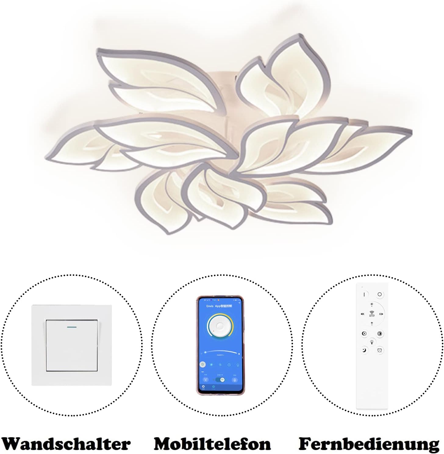 LED осветително тяло Anemone Grande Еквивалент 800W с дистанционно