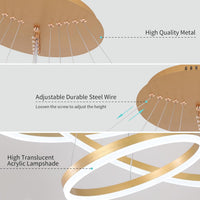 Lustra LED WONDERLAND Gold 5 Segmente Echivalent 1200W Telecomanda AURIE / SUSPENDATE Chandeliers