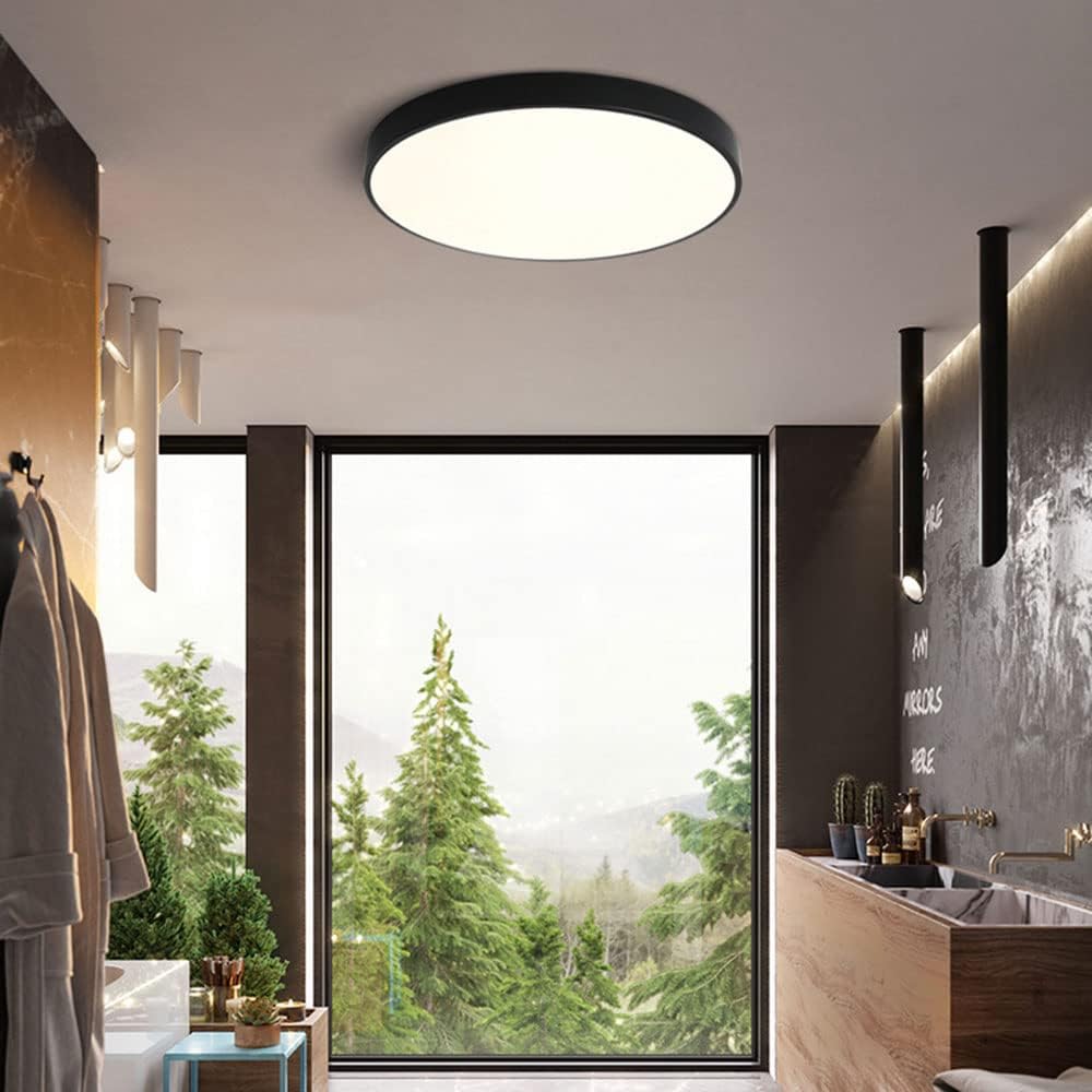 LED плафон ULTRA-THIN BLACK 40W, кръгъл, еквивалент на 400W