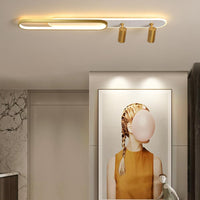 LED аплик със спотове 100 cm Бял + Златист – еквивалент 300W
