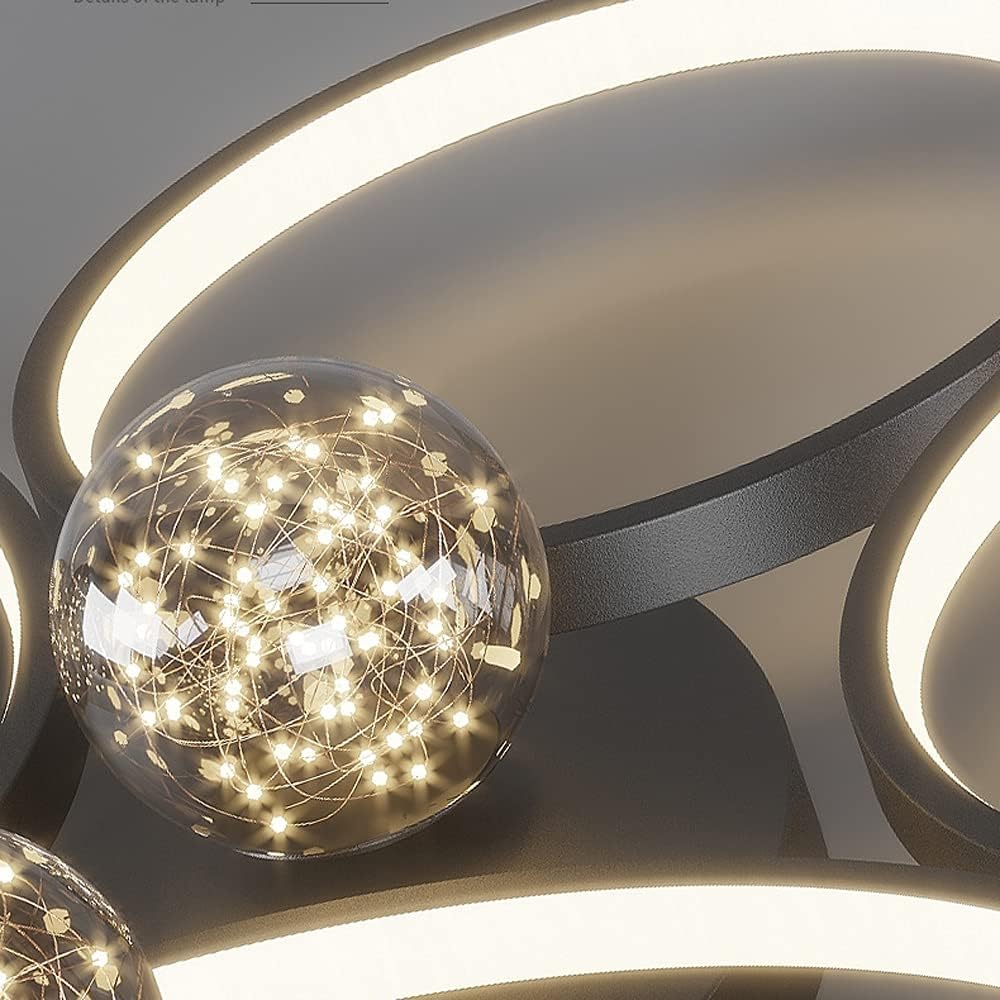 LED осветително тяло Enigma BLACK с дистанционно, еквивалент 300W