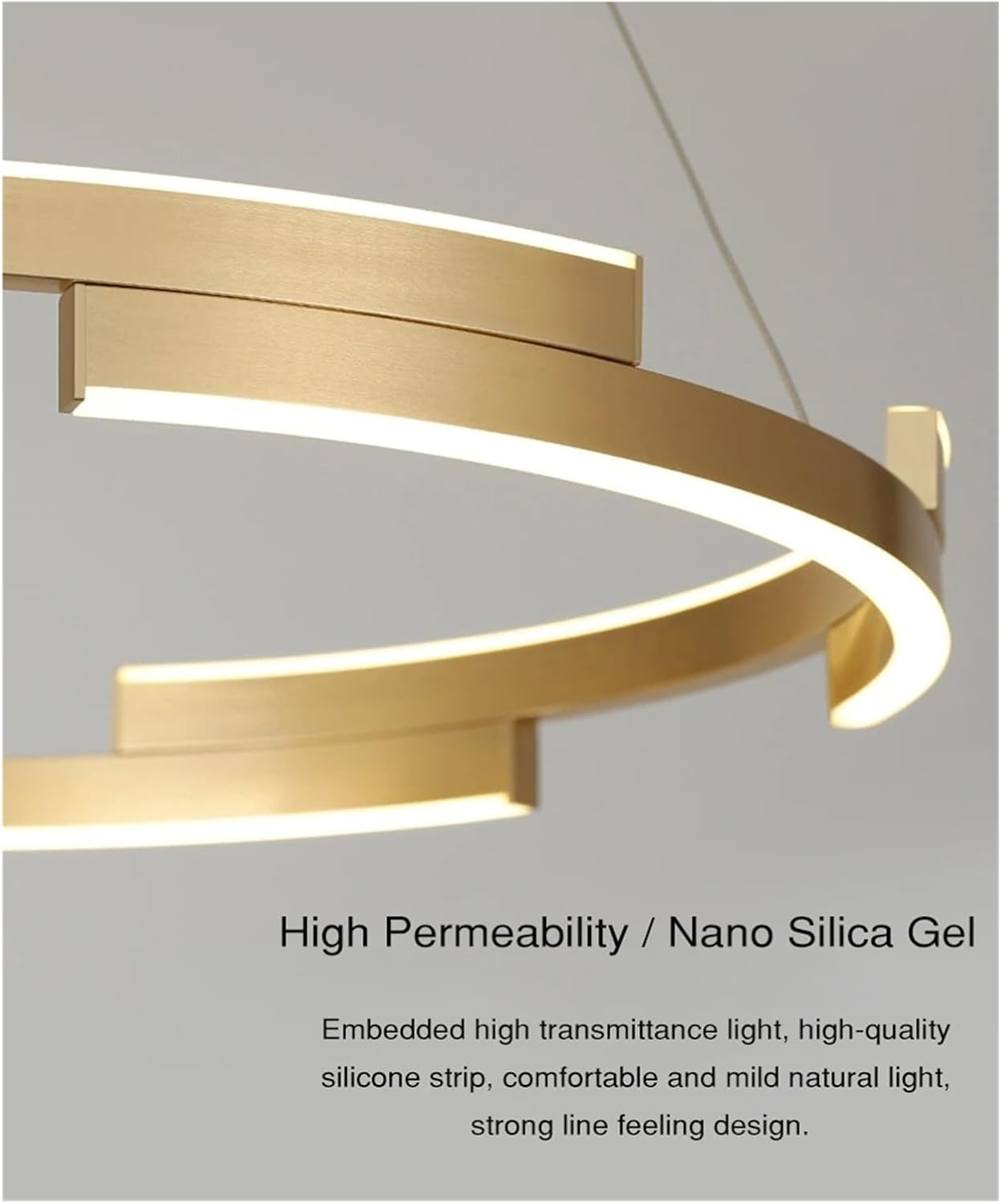 LED осветително тяло висящо Gold, еквивалент 520W, с дистанционно