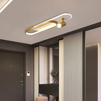 LED аплик със спотове 60 cm Бял + Златист – еквивалент 200W