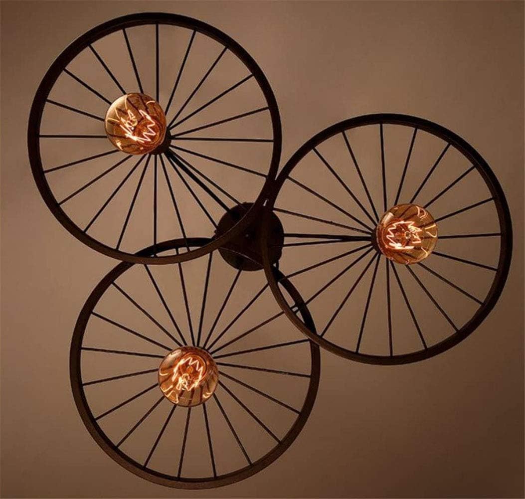 Осветително тяло винтидж Wheels Black 3xE27